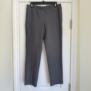 NWT Eileen Fisher Slim Ankle Pant with Yoke in Cinder Stretch Crepe Size Small